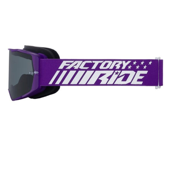 Lunette de Motocross Factory Ride Mauve, de côté
