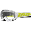 Lunettes de Motocross Accuri 2 à Lentille Claire 100% blanc et jaune