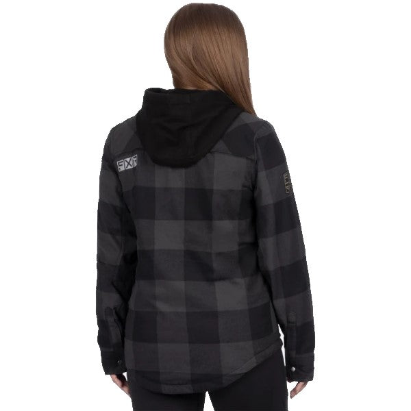 Manteau Flanelle Timber Isolé Unisexe Noir Dos