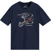 T-Shirt MX Helmet/Alpinestars/ bleu foncé