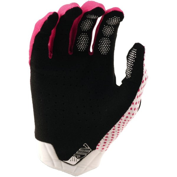 Gants de Vélo Air Troy Lee Designs X SRAM Radioscape Rose/Blanc intérieur