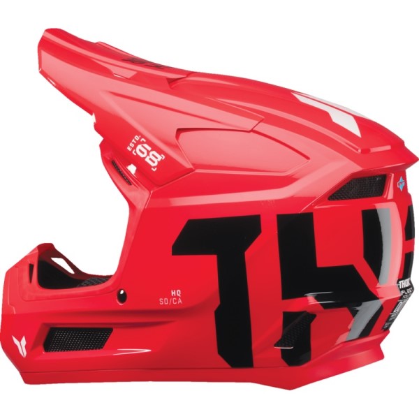 Casque de Motocross Fleet Forge Junior Rouge incliné de dos