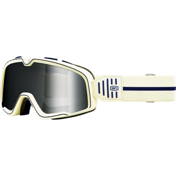 Lunettes de Motocross Barstow à Lentilles Miroir Blanc