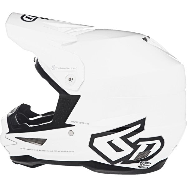 Casque de Motocross ATR-1 Solid Blanc de droite