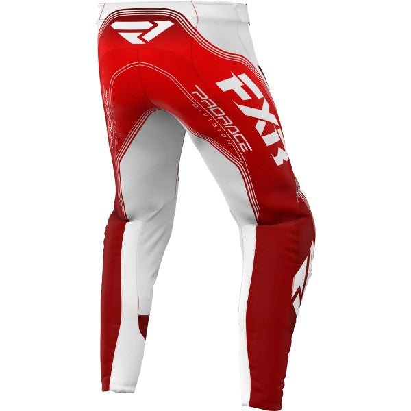 Pantalon de Motocross Revo Velocity Rouge/Blanc de dos