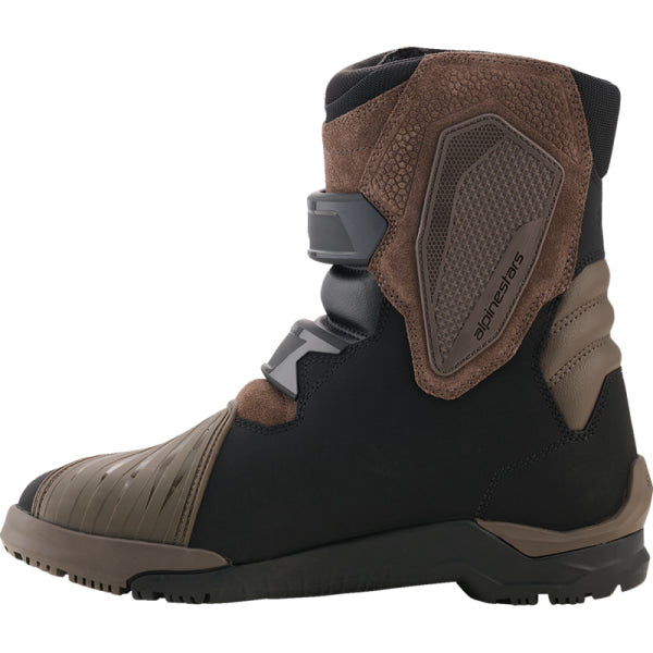 Bottes de Moto Belize V2 Drystar Alpinestars Brun, coté gauche