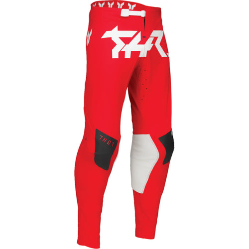 Pantalon de Motocross Sportmode Riot Thor noir et rouge, de face