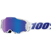 Lunettes de Motocross Armega Hiper à Lentilles Miroir Blanc/Bleu