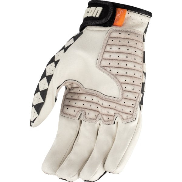 Gants de Moto Airform Slabtown Noir/Blanc de l'intérieur