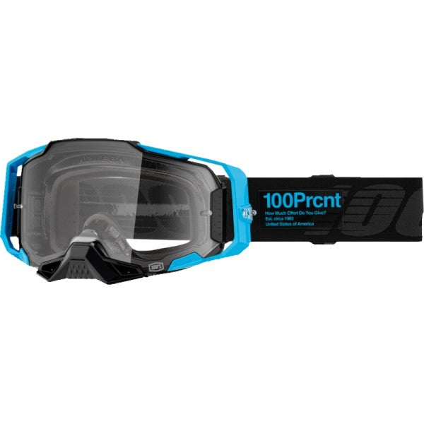 Lunettes de Motocross Armega à Lentille Claire Noir/Bleu