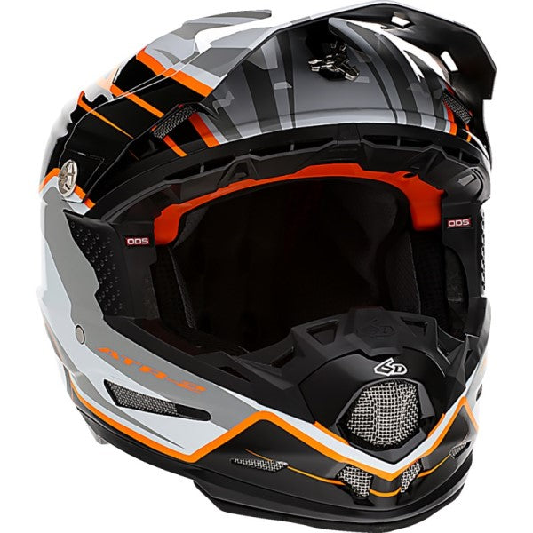 Casque de Motocross ATR-2 Phase Blanc/Orange oblique