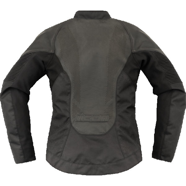 Manteau de Moto Overload 3 en Cuir Femme Noir, Dos