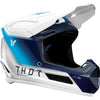 Casque de Motocross Fleet Storm Junior Blanc/Bleu incliné de face