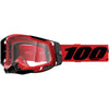 Lunettes de Motocross Racecraft 2 à Lentille Claire Rouge