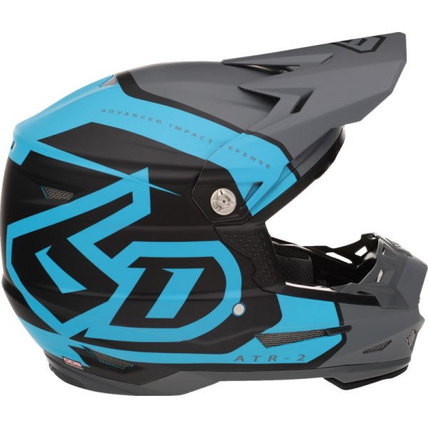 Casque de Motocross ATR-2 Torque Bleu/Gris côté gauche