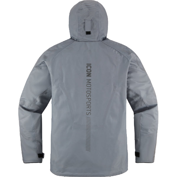 Manteau Imperméable de Moto PDX3 Gris, Dos