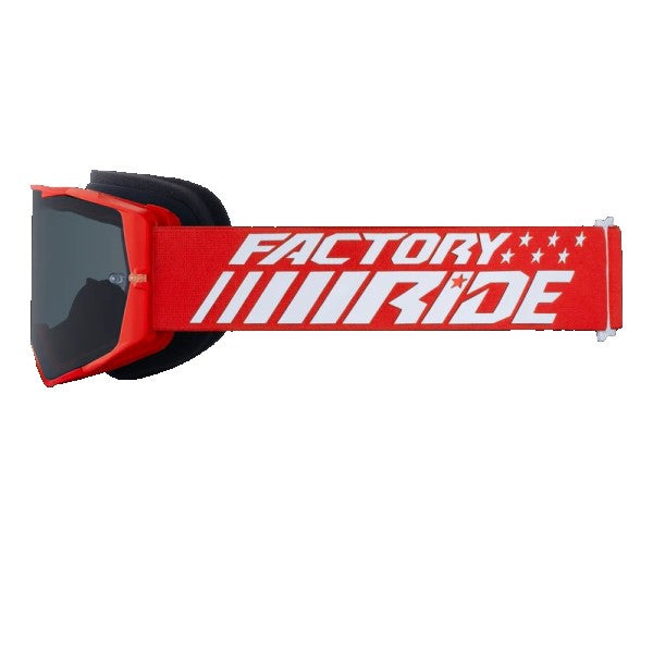 Lunette de Motocross Factory Ride Rouge, de côté