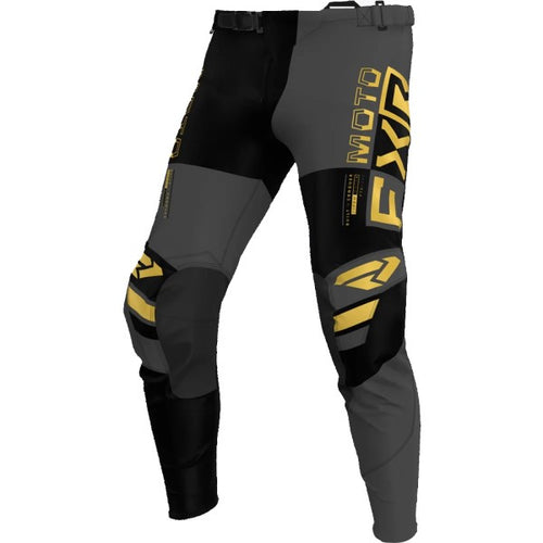 Pantalon de Motocross Podium Pro Battalion MX/ Noir et gris, le côté face du pantalon