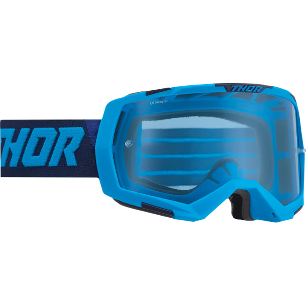 Lunettes de motocross Regiment noir foncé, lentille bleue 