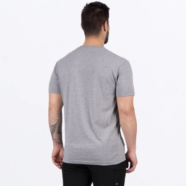 T-Shirt Emblem Premium gris, de dos