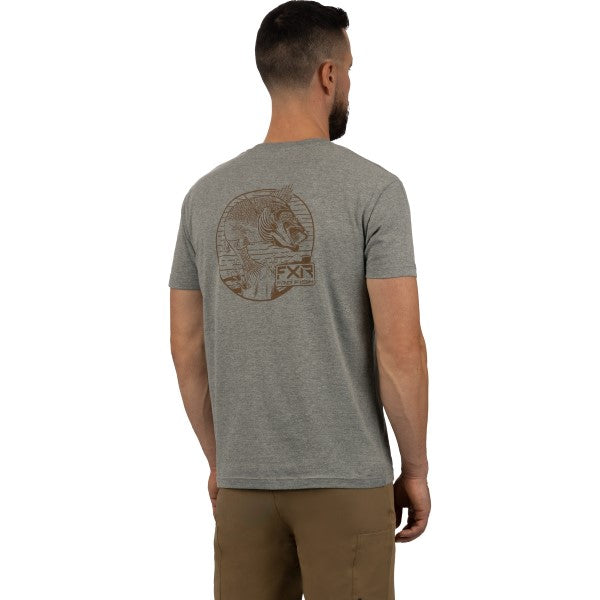 T-Shirt Walleye Premium Gris Dos