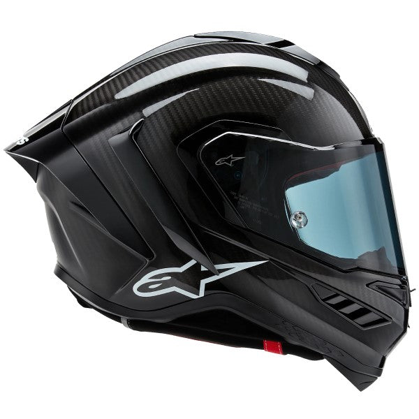 Casque Intégral de Moto Supertech R10 Solid Noir/Carbone de gauche