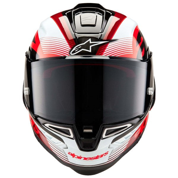 Casque Intégral de Moto Supertech R10 Team Noir/Blanc/Rouge de face