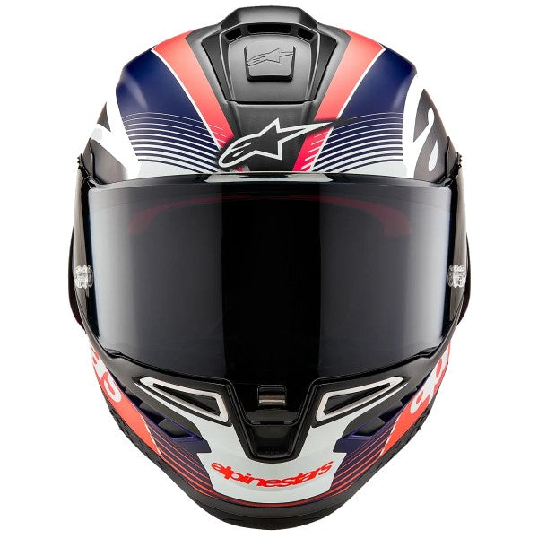 Casque Intégral de Moto Supertech R10 Team Bleu/Blanc/Rouge de face