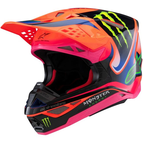 Casque de Motocross Supertech M10 Deegan Multicolore incliné de face