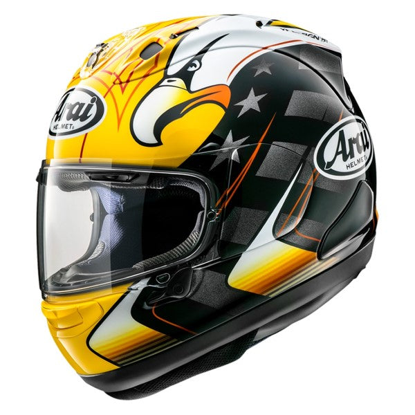 Casque Intégral de Moto Corsair-X Graphique| jaune de face