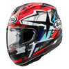 Casque Intégral de Moto Arai Corsair-X Dani SamuraiI-2 Noir et rouge de face