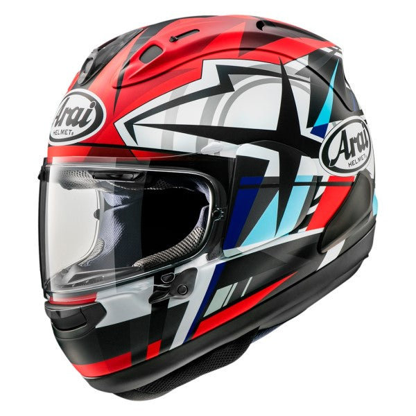 Casque Intégral de Moto Corsair-X Graphique Noir/Multicolore incliné de droite