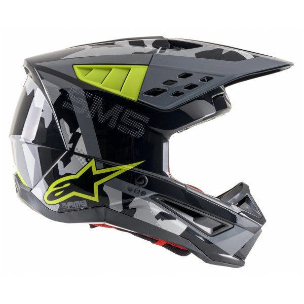 Casque de Motocross SM5 Rover Alpinestars noir, côté droit