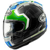 Casque Intégral de Moto Corsair-X Graphique Vert/Noir incliné de droite