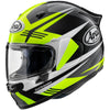 Casque Intégral de Moto Contour-X Mark Jaune/Noir incliné de face
