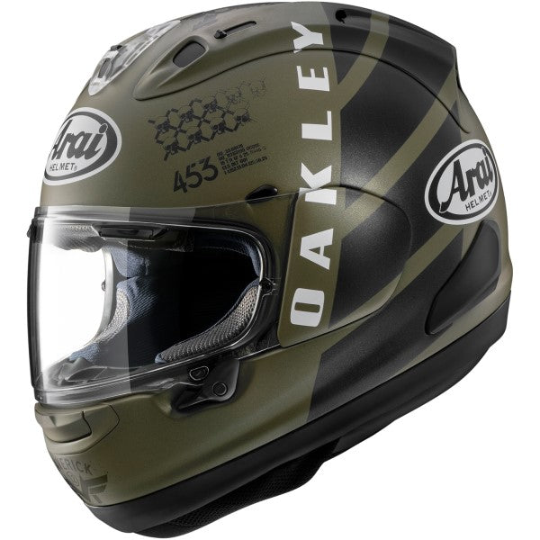 Casque Intégral de Moto Corsair-X MVK Oakley Noir/Vert incliné de face