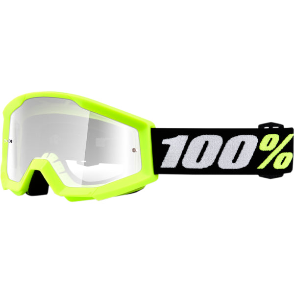 Lunettes de Motocross Strata à Lentille Claire Enfant 100% Jaune