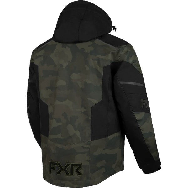 Manteau Helium X 2-in-1  camo noir, de dos