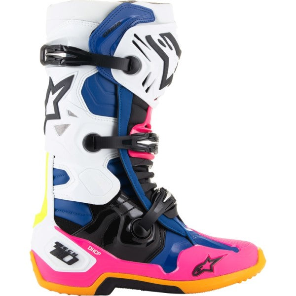 Bottes de Motocross Tech 10 Daytona Coast - Édition Limitée Blanc/Multicolore de gauche