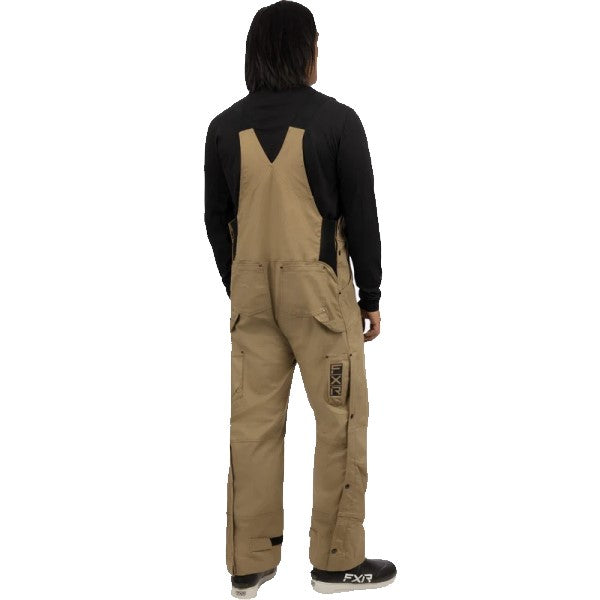 Pantalon Task BIB beige, de dos