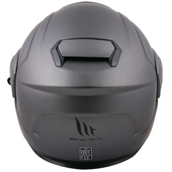 Casque Modulaire de Motoneige Électrique Atom SV Noir titane, Dos