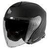 Casque Ouvert de Moto Thunder 3 Jet Noir mat, de face