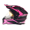 Casque de Snowcross Mode DS GT Visière Electrique Noir/Rose