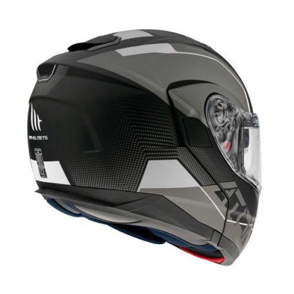 Casque Modulaire Atom SV Quark Noir/Gris, Dos