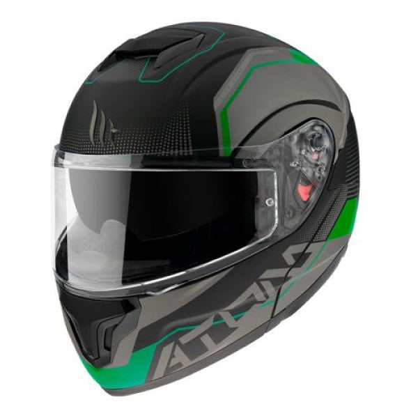 Casque Modulaire de Motoneige Atom SV Quark Vert Haute visibilité