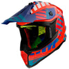 Casque de Motocross Falcon Energy Rouge/Bleu incliné de droite