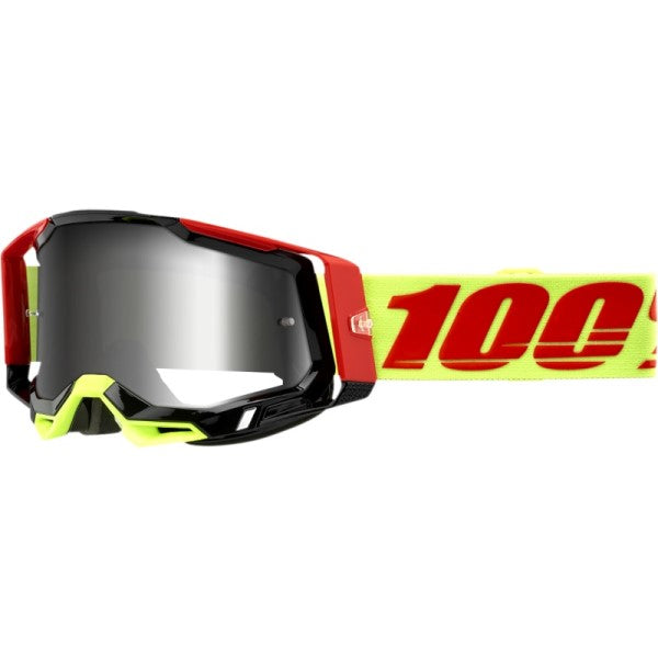 Lunettes de Motocross Racecraft 2 à Lentille Miroir Rouge/Jaune