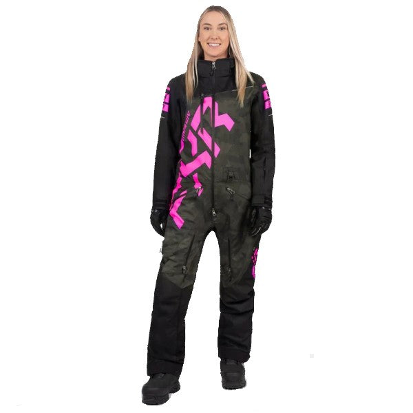 Ensemble de Motoneige CX Lite noir camo rose, de face