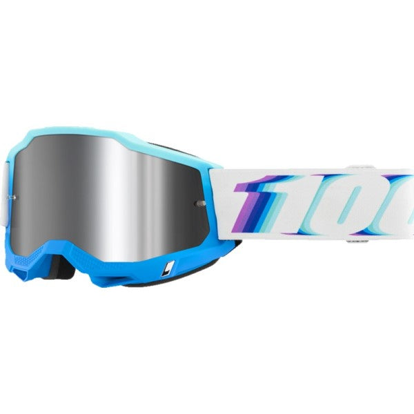 Lunettes de Motocross Accuri 2 à Lentille Miroir Bleu/Blanc