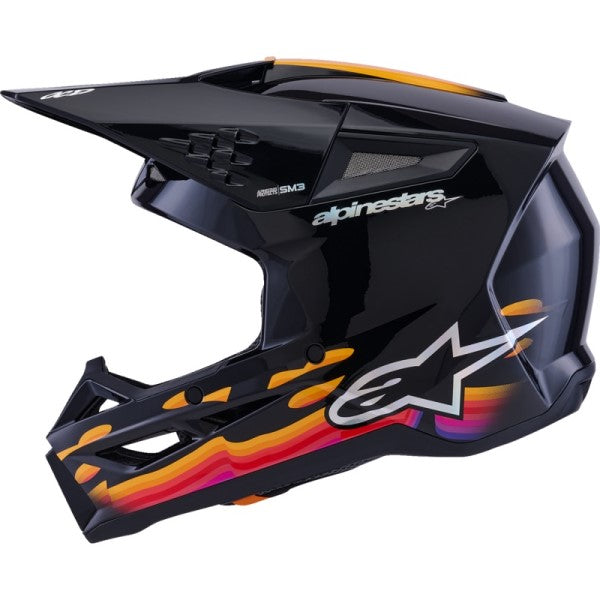 Casque de Motocross SM3 Force Noir/Multicolore de droite